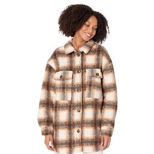 Sanctuary Crafted & Tailored Brown, Cream and Chestnut Check Shacket Preloved